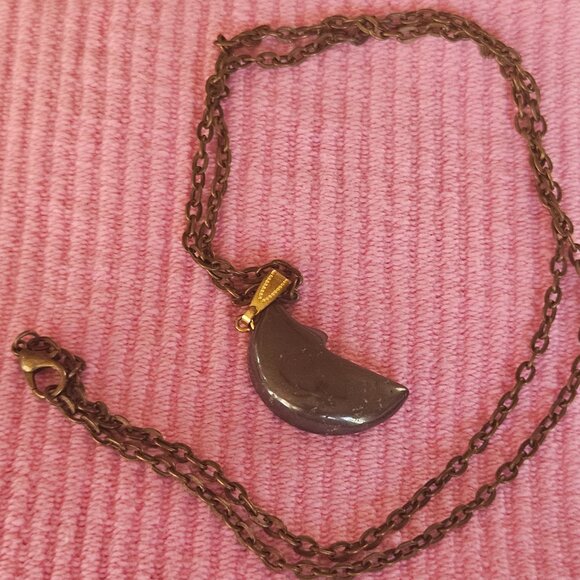 Hemitite Moon Necklace - Picture 2 of 5